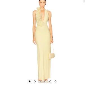 Adela Dress in Butter Yellow Deme by Gabriella